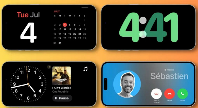 海南苹果手机维修分享iOS17横屏充电待机显示有什么好处 