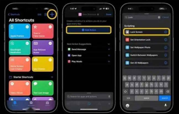 海南苹果14锁屏维修店分享iPhone14升级iOS16.4后如何创建锁屏快捷方式 