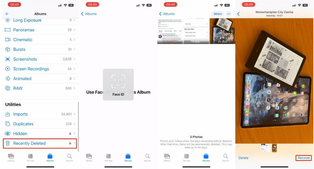 海南苹果14维修分享 iPhone14 上恢复已删除的照片 