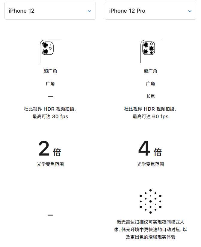 海南苹果手机维修分享苹果 iPhone 12 与 iPhone 12 Pro 选哪款 